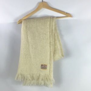 Vtg Glentana Mohair/ Wool Blanket Shawl